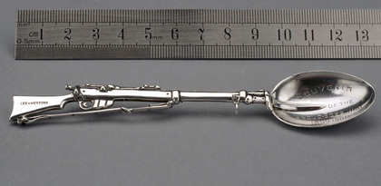 Boer War Souvenir Silver Teaspoon - Lee-Metford Rifle